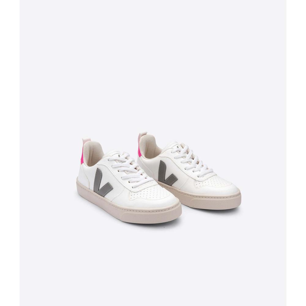 Veja V-10 CWL Tornacipő Gyerek White/Grey/Purple | HU 848VRW